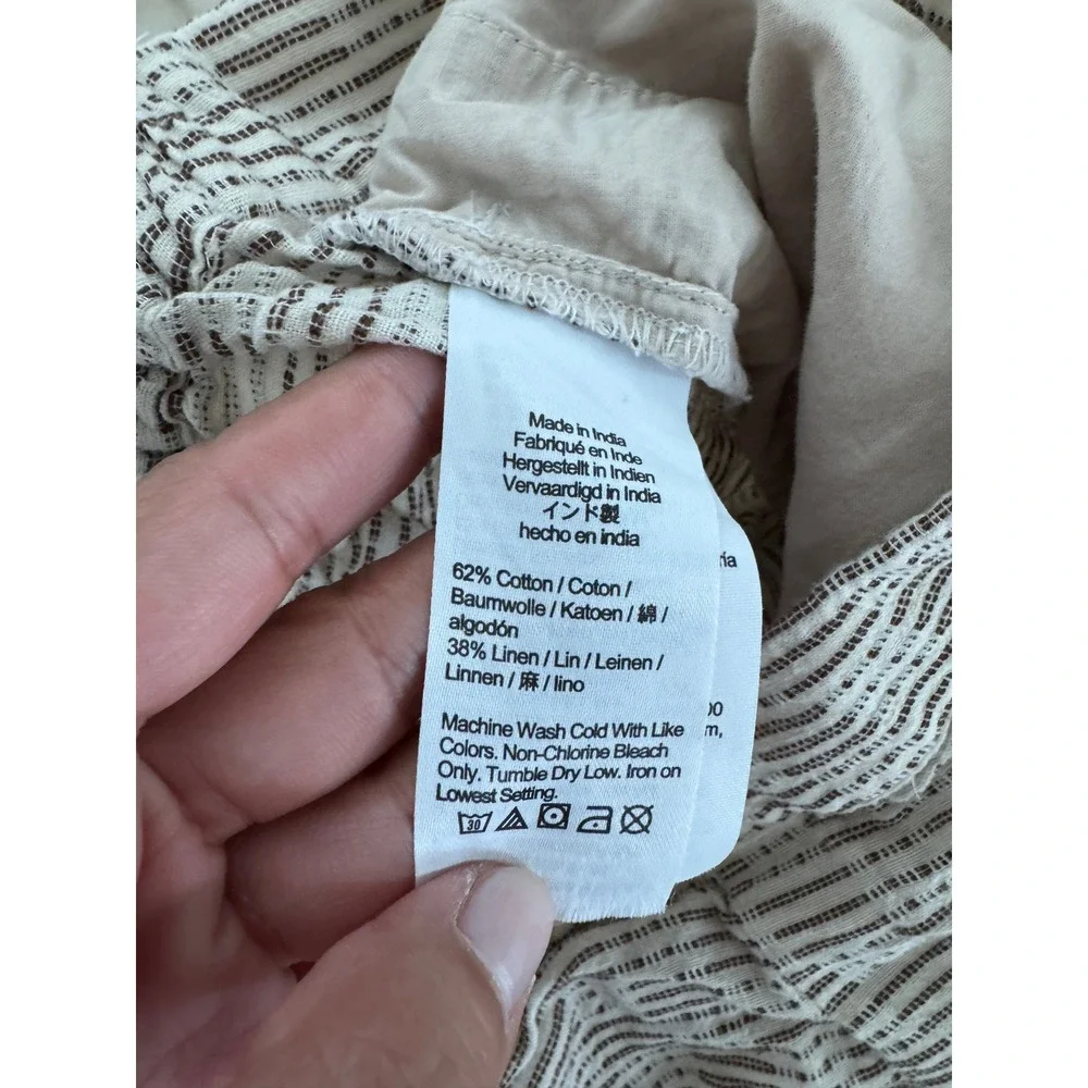 Madewell Linen Blend Pull On Jacquard Shorts Size Small - Picture 7 of 7